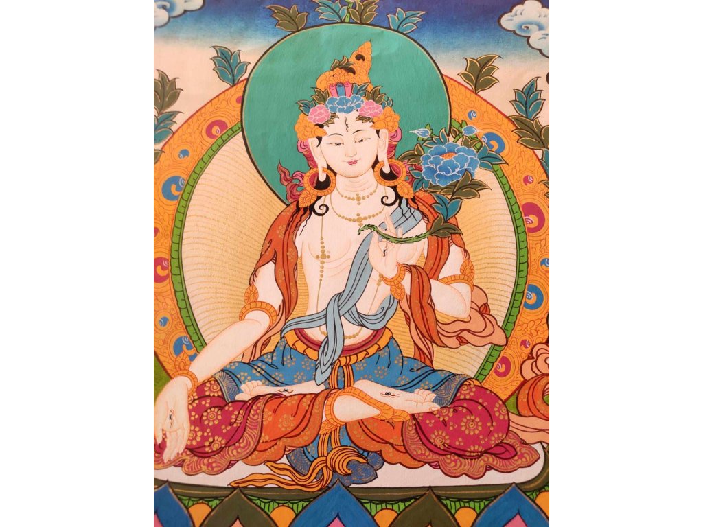 Thangka malování- Bílá Tara Devi