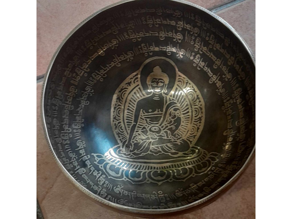 Klangschalen Buddha  mit mantra 19cm