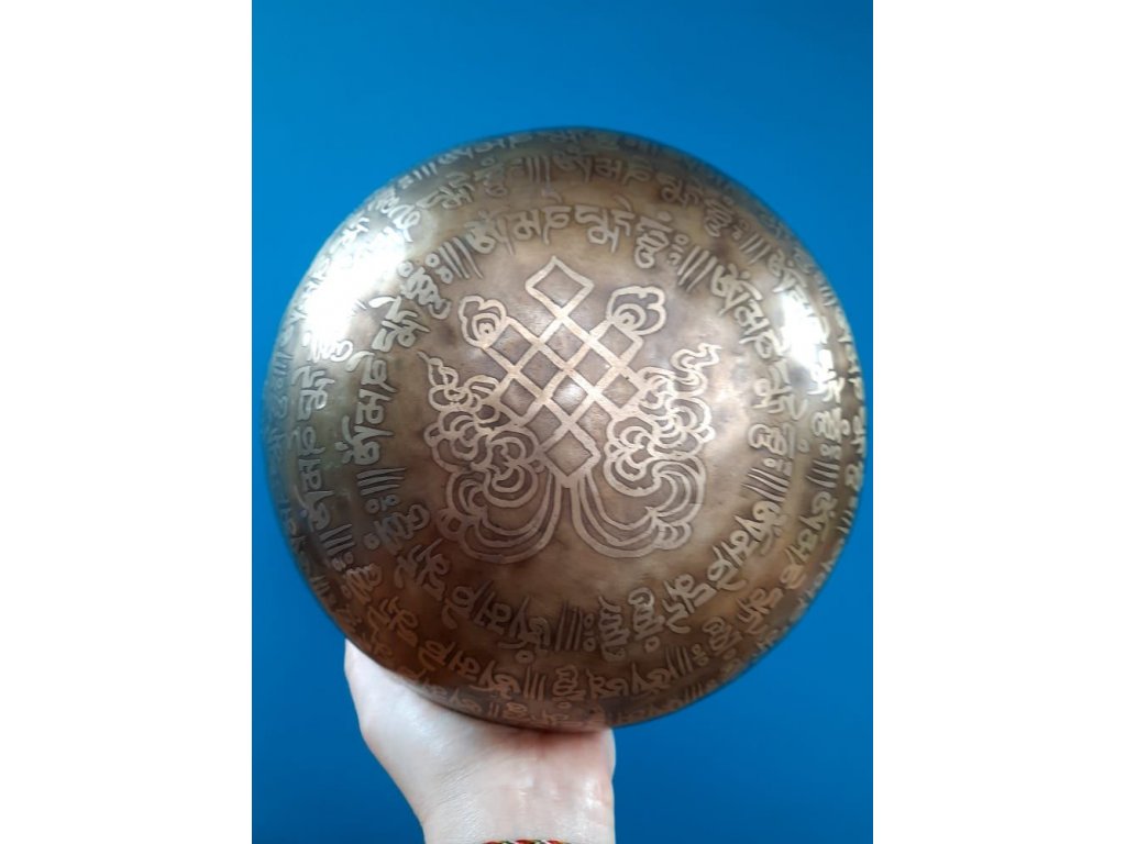 Tibetská mísa Mantra Om Mani Padma Hum (Singing Bowl) 23cm - Double Dorjee
