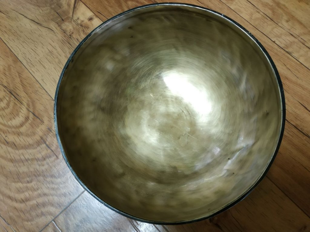 Tibetská mísa/Singing Bowl/Klangschalen Šri Yantra 22,5cm