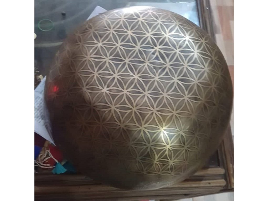Singing BowlBig one 30-35cm Buddha with Flower of life Special