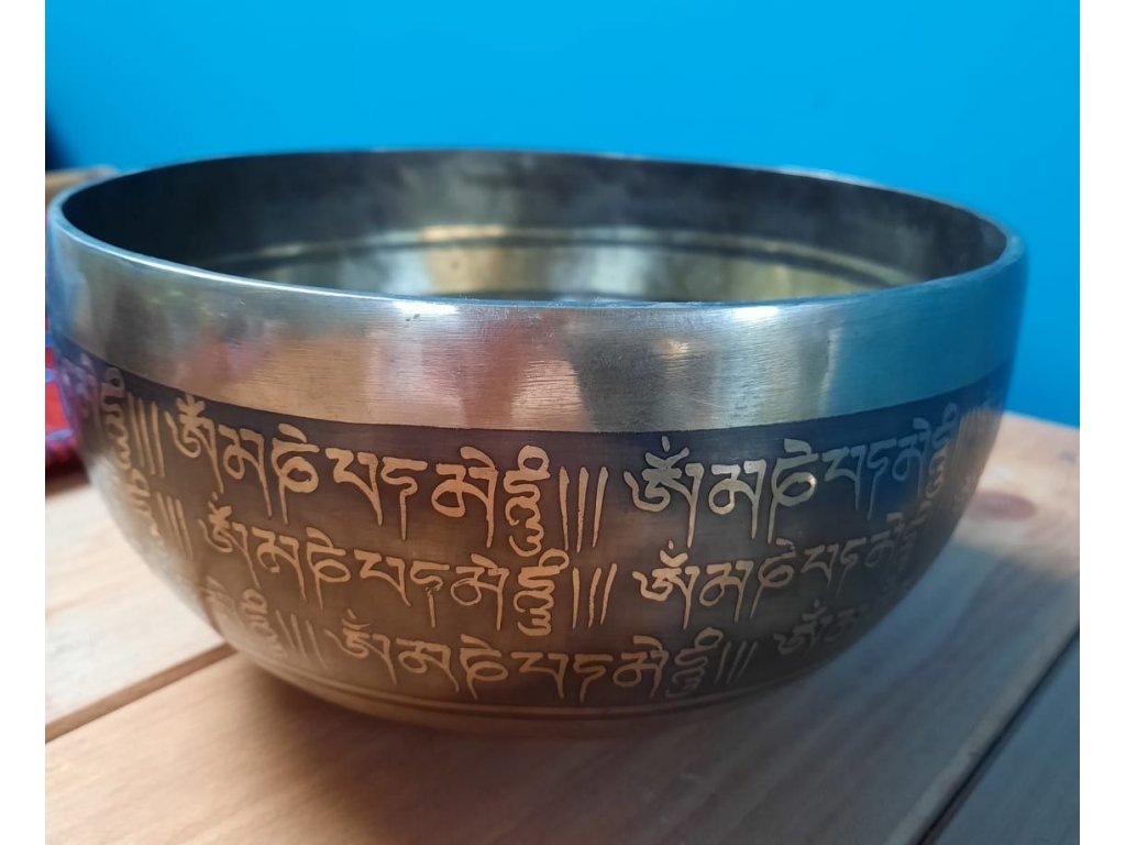 Tibetská mísa/Singing/Klangschalen Buddha s mantra  19cm