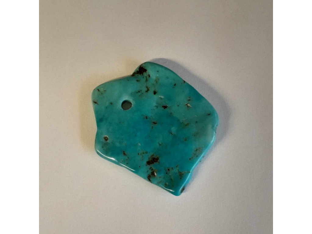Turquoise drilled pendant natural 3,5cm