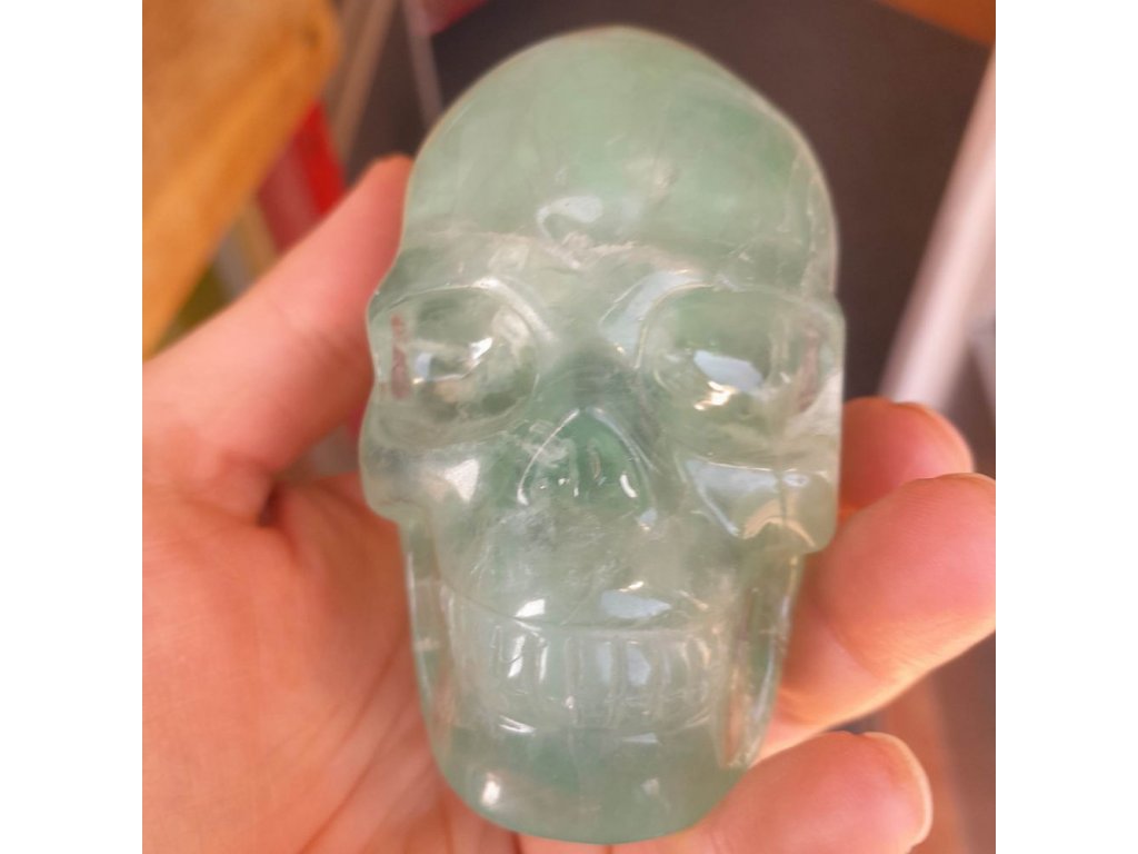 Skull Green Fluorite 8cm