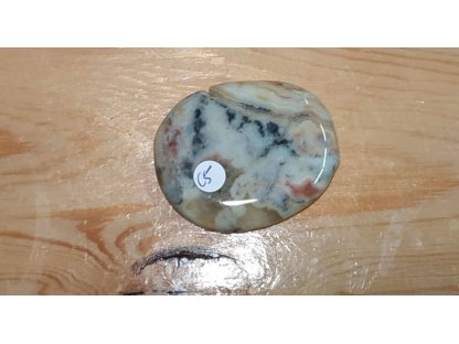 Blazen Krajika Achát Mydlo kamen/Crazy Lace Agate soap stone /Handschmeilcherstein 5cm