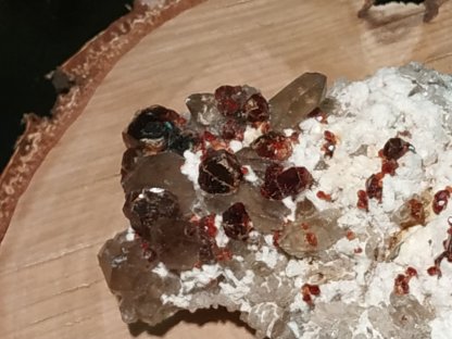 Granat,Garnet,Spessartin s Zahněda/with Smokey quartz/Rauch quartz 10cm ⚝ 2