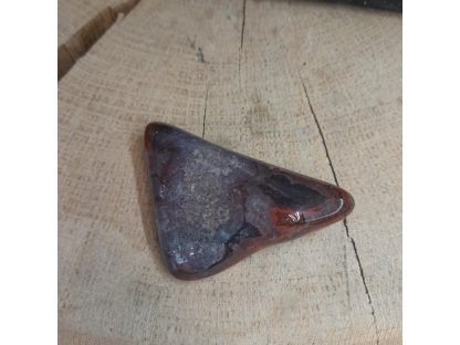 Jaspis s Achát s Amethyst Česky  trojuhelnik plochy 5cm