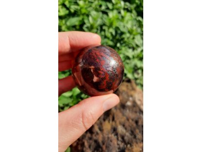Ball red Jasper  with Hematite *Iron* 3,5cm 2