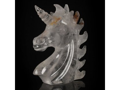 Unicorn Crystal with Hematoite extra details 8,8cm