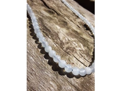 Koralle/necklace/halskette aquamarine 4 mm