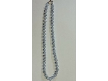 Korale/Necklace/Halskette, chalcedon, količky 10mm,beaded