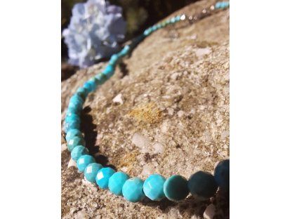 Necklace true Turquoise 4mm 2