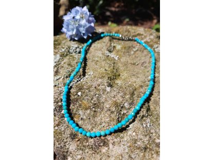 Necklace true Turquoise 4mm