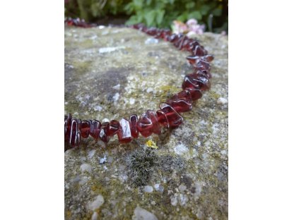 Korale/Necklace/Halskette Setkani/Chip stone Granat/Garnet 2