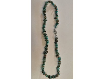 Korale/Necklace/Halskette Tyrkys/Turquoise  sekani/chip stone/Splittiert