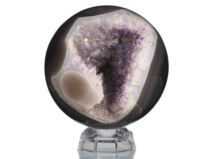 Koule Amethyst s Křistál s Achát extra  11cm