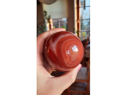 Ball Carnelian with Crystal extra 7cm 2