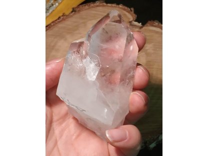 Křistál /Crystal/Bergkristall s 4 maly křistál/small crsytals 9cm