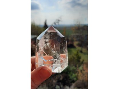 Křistál/Crystal/Bergkristall spitze/tower 6,5cm 2