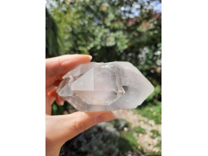 Crystal double point polished with small double point crystal together special 9,5cm