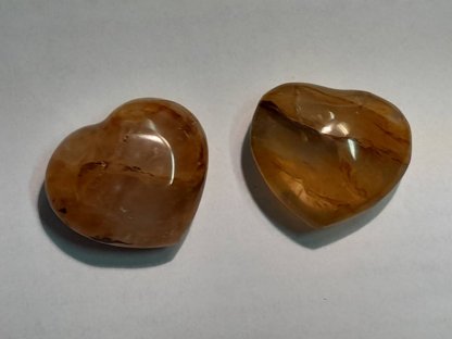 Berg Kristall Herz mit Hematoite/Golden Heiler 3cm