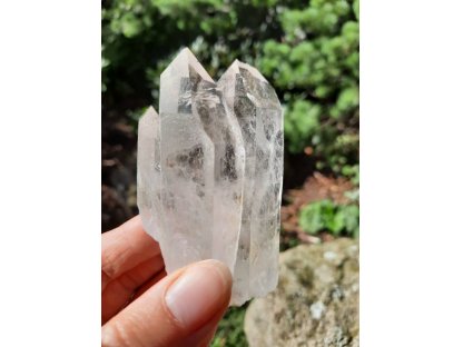 Bergkristall 9cm Drei mit Chloride