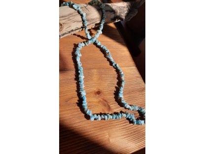 Larimar necklace chip stone 90cm