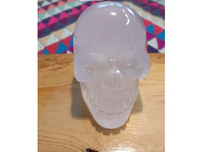 Skull Levandel Rosequartz 6,5cm
