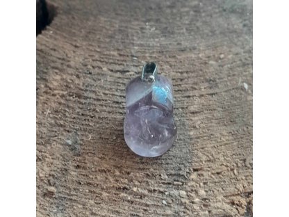 Amethyst Schädel Anhänger speziel Mayan Stil Selten 2cm