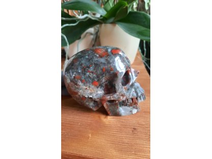 Schädel Heliotrope/Chalcedon 12cm 2