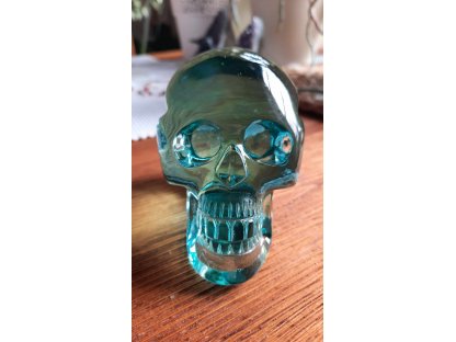 Skull blue Obsidian 8cm 2