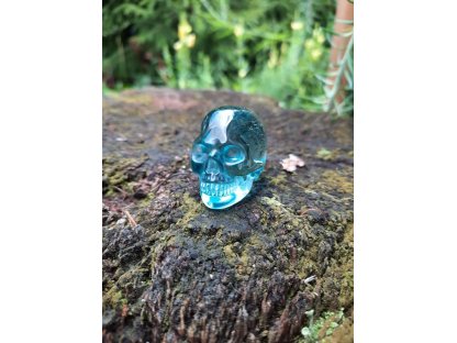 Lebka Modry Obsidian  Skull-3cm
