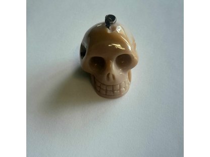 Skull Silver Pendant Mookaite 3cm