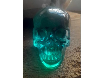 Skull Blue Obsidian realistik 6,5cm