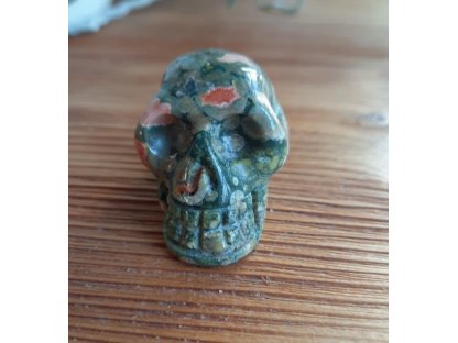 Skull Ryolith Rain Forest Jasper 4cm