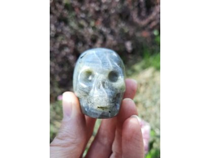 Skull labradorite Realistic,45mm,fine quality,Blue shinning