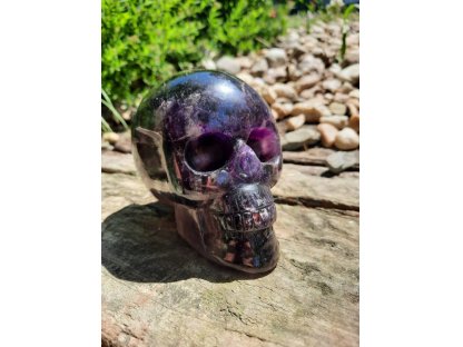 Skull Amethyst Dark extra 10cm XL
