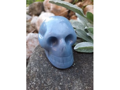 Lebka/Skull /Schädel Angelite/Anděle kámen/Angel Stone 5,5cm