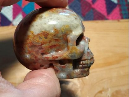 Skull Crazy Lace Agate  Realistik 4,5cm