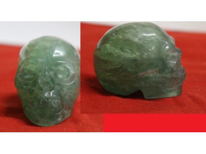 Lebka,Skull,Schädel ,Green,Zeleny,Grünem,Fluorite,5cm