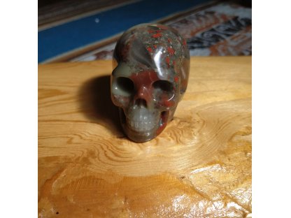 Skull Heliotrope/Bloodstone 4,5cm