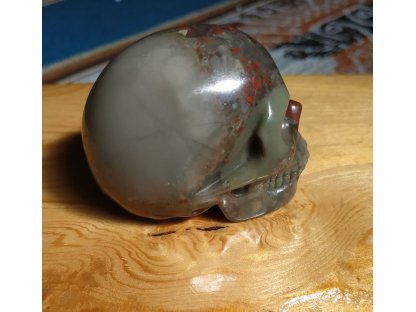 Skull Heliotrope/Bloodstone 4,5cm 2