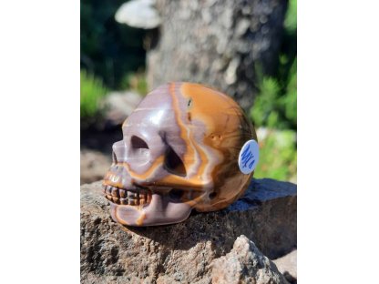 Lebka/Skull/Schädel /Jaspis /Jasper Mookaite 3cm Realistic 2
