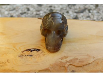 Skull natural Karneol,45mm
