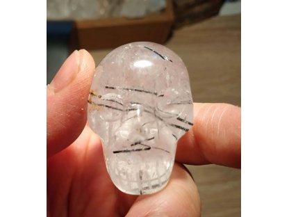 Skull Crystal with tourmaline Brazilian