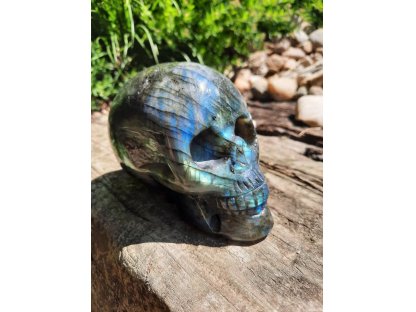 Lebka/Skull/Schädel Labradorite 9cm extra 2