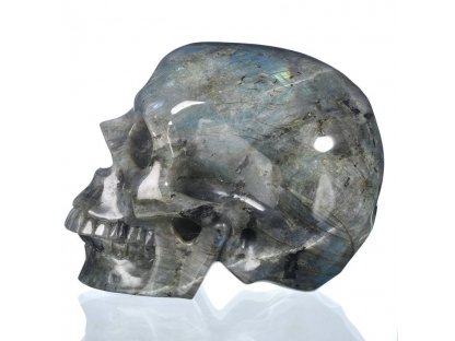 Lebka ,Skull,Schädel Labradorite/Realistic 12,5cm 2