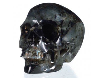 Lebka ,Skull,Schädel Labradorite/Realistic velky/big 17cm