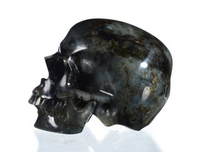 Lebka ,Skull,Schädel Labradorite/Realistic velky/big 17cm 2