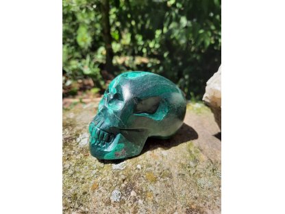 Lebka/Skull/Schädel Malachite 7cm 2